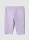 Girls' purple stretch cotton leggings with skinny fit_1
