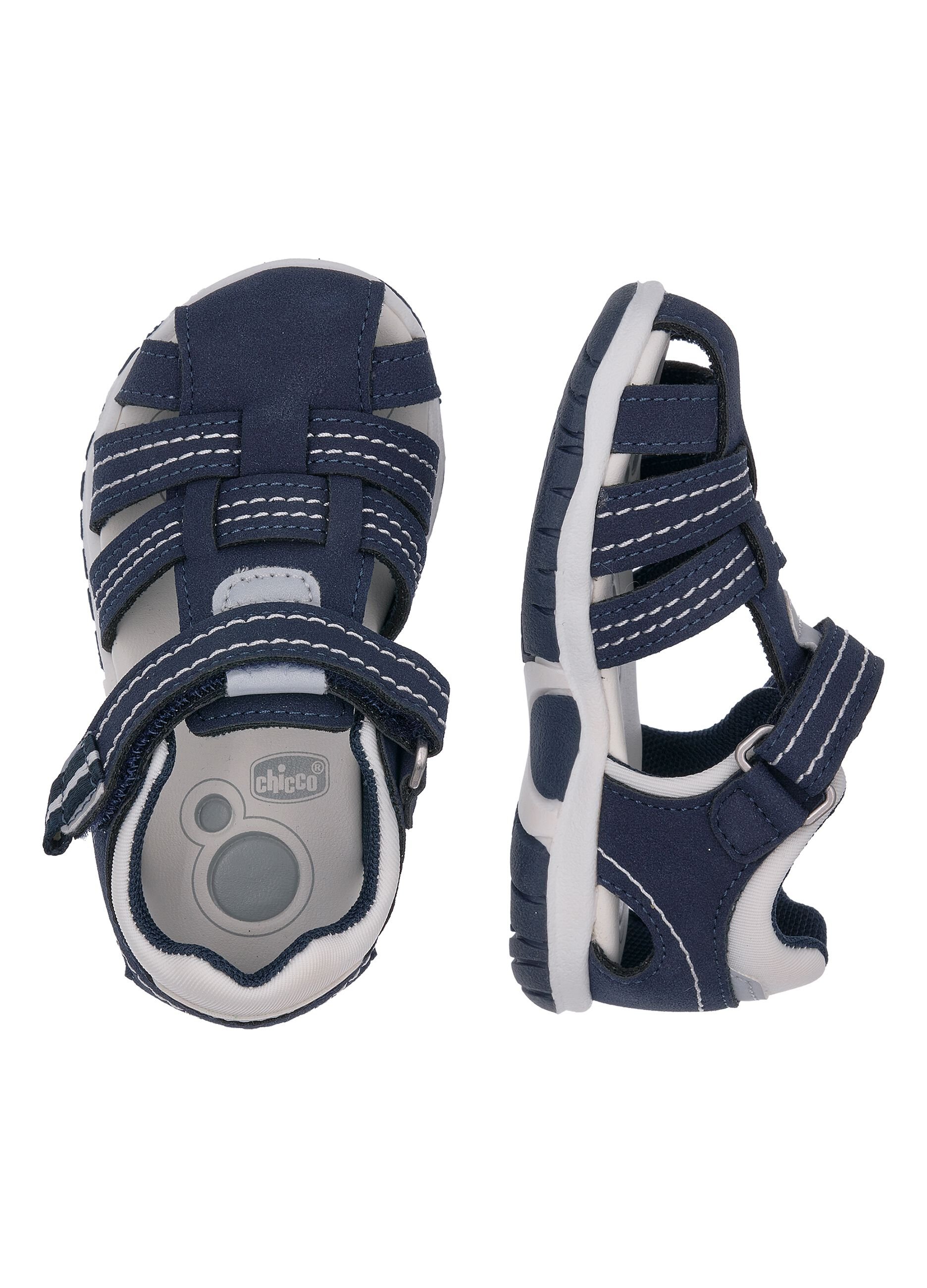 Multicolour sandals with velcro closure for boys