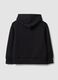 Black stretch viscose full-zip hoodie, oversized fit_6