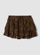 Brown pure viscose mini skirt with ruffles_4