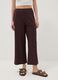 Brown viscose-blend culotte trousers_2