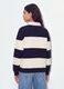 Sweatshirt azul &agrave;s riscas em mistura de algod&atilde;o com colarinho, relaxed fit_2