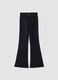 Blue flared leggings in stretchy fabric_6