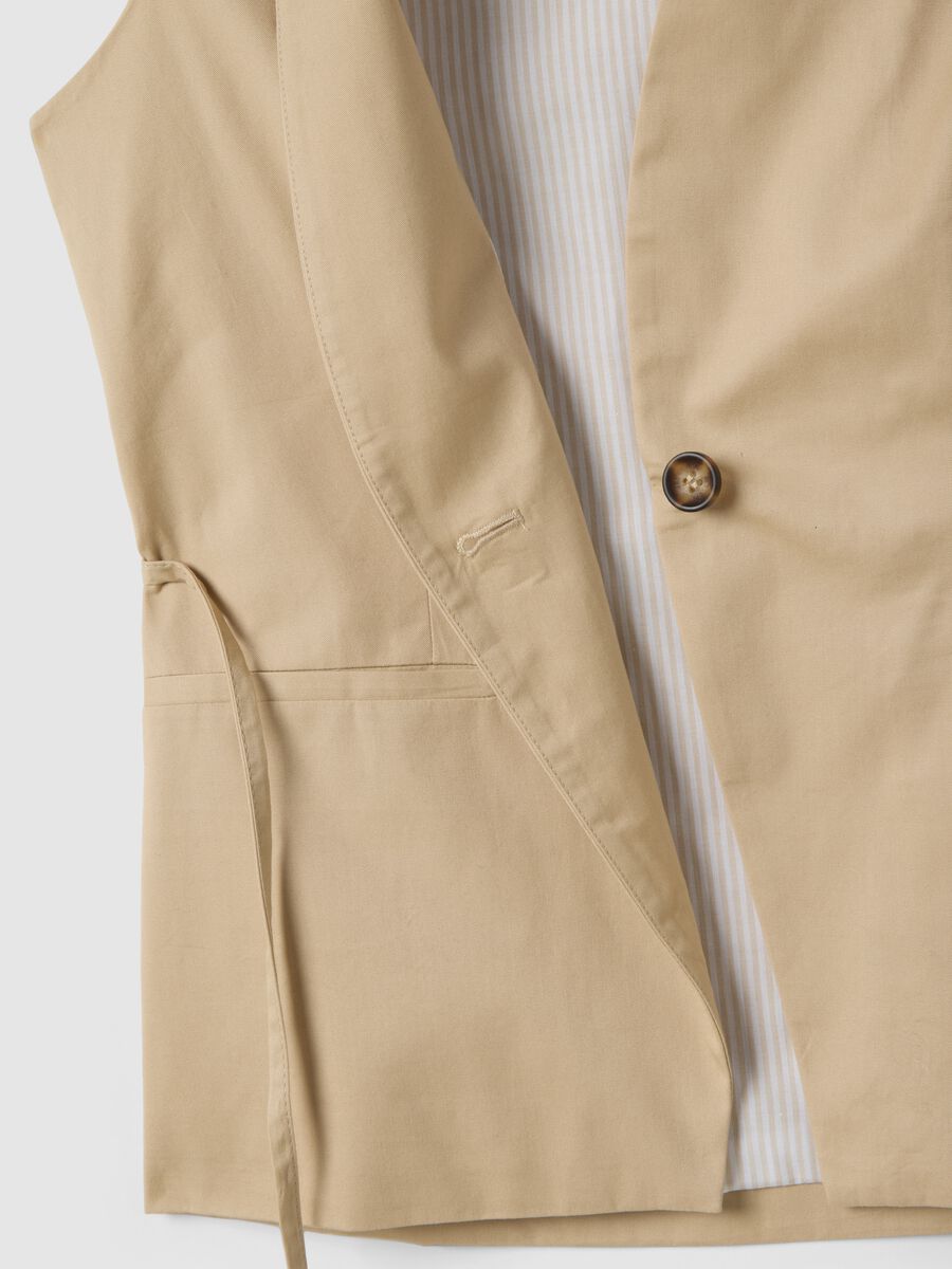 Gilet beige in puro cotone_5
