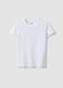 T-shirt branca de algod&atilde;o el&aacute;stico para rapariga, corte regular_3