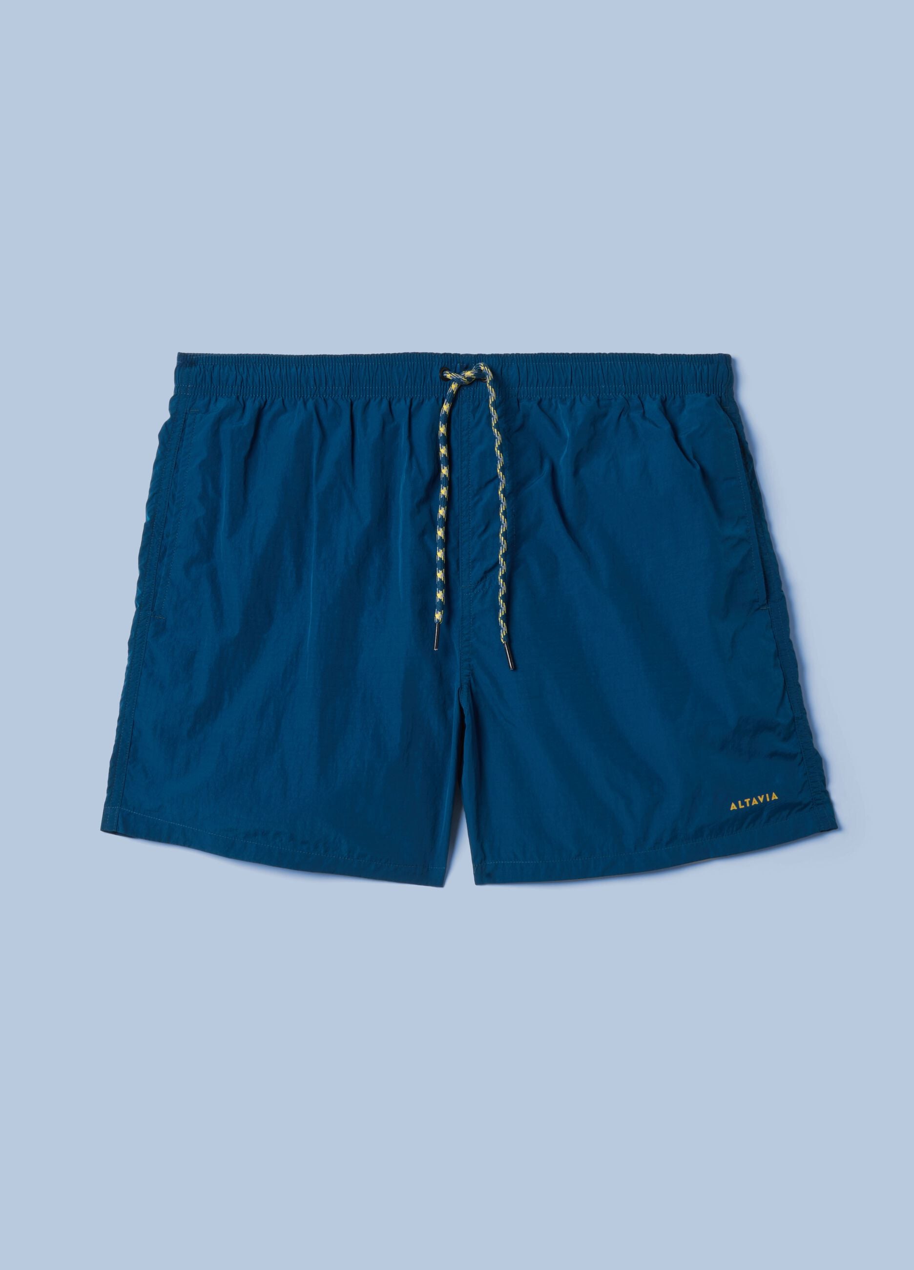 Blaue Boxer-Badeshorts ALTAVIA SAILNG mit elastischem Bund