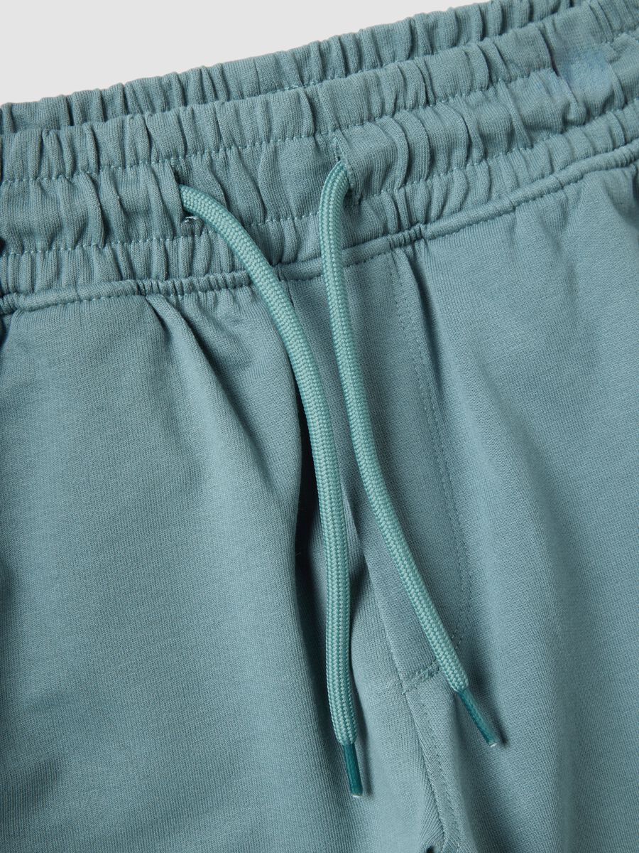 Light blue pure cotton set with top and shorts_2