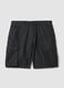 Bermuda cargo noir en pur coton, coupe regular_4
