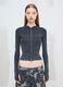 Gerippter Strick-Hoodie in Vintage-Grau_2