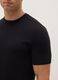 Black crew neck t-shirt in cotton blend regular fit_3