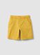 Boys' yellow cargo baggy shorts in stretch cotton_3