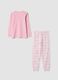Pink organic cotton pyjamas with Aristocats print_1