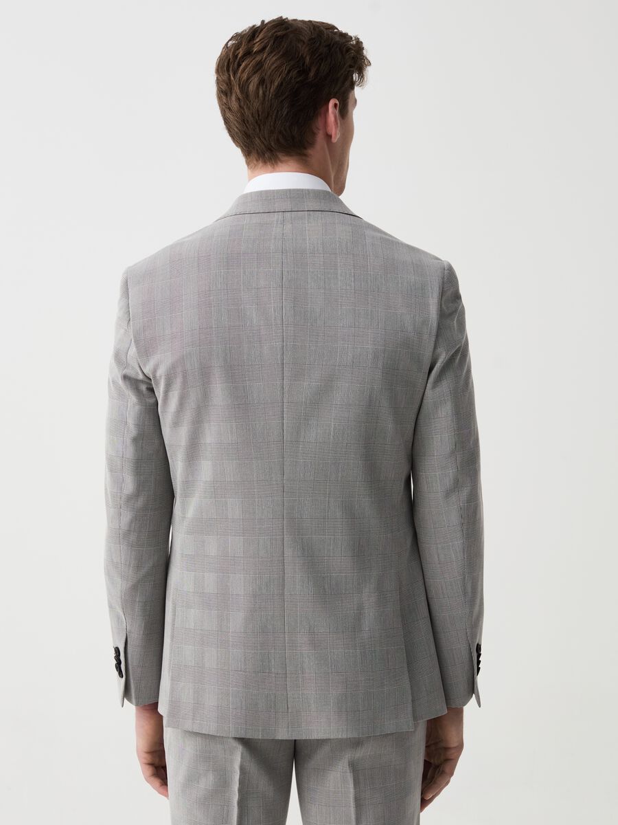 Easy-fit blazer with Prince-of-Wales design_1