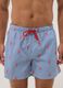 Blue striped swim shorts with lobster print_1