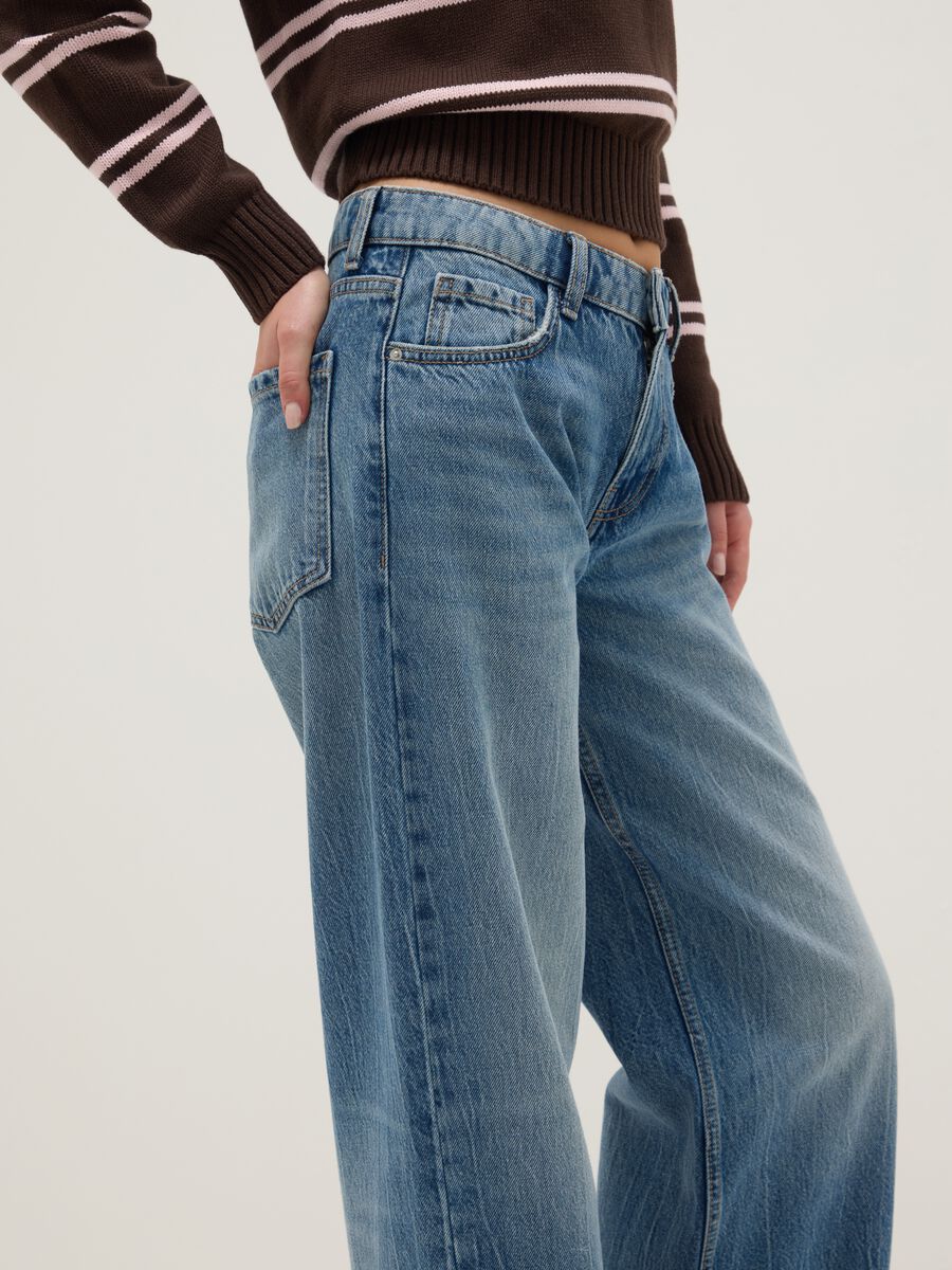Blue pure cotton boyfriend fit jeans_3