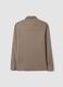 Breathable brown cotton-blend shacket with regular collar and fit_2
