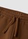 Brown pure cotton over-fit joggers with teddy bear print_3