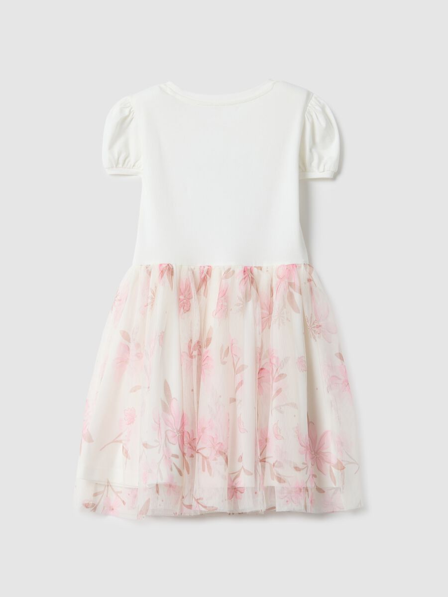 Elasticated cotton dress for girls with Frozen print_1