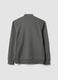 Graues Full-Zip-Sweatshirt aus Stretch-Piqu&eacute; mit Rippkragen_2