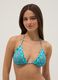 Haut de bikini triangle bleu clair en tissu extensible_0
