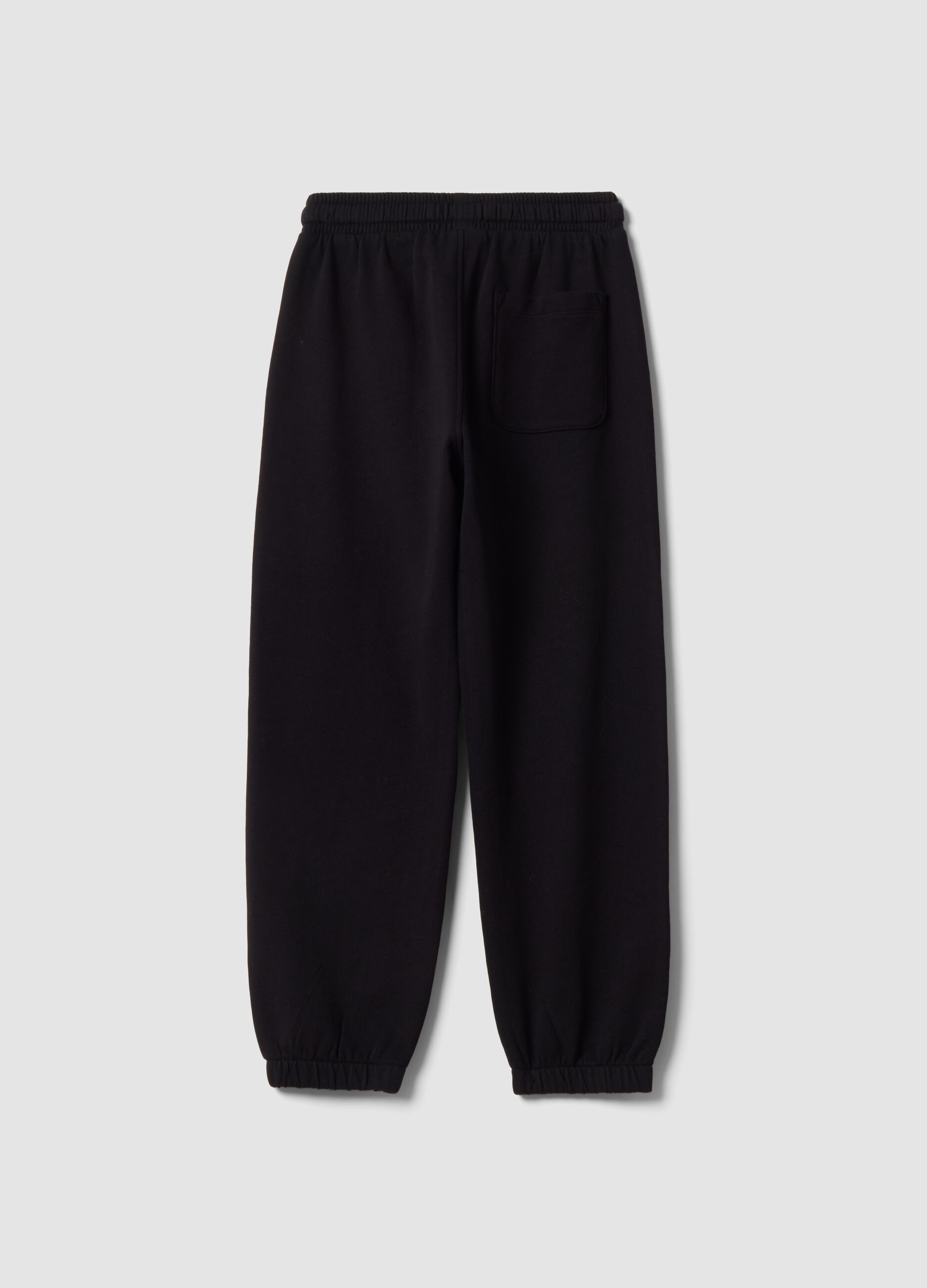 Cal&ccedil;as jogger pretas em puro algod&atilde;o org&acirc;nico
