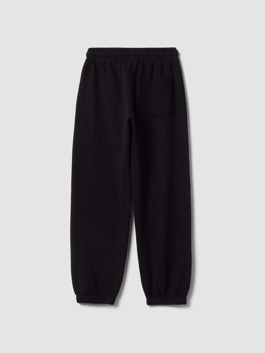 Pantaloni jogger neri in puro cotone organico_6