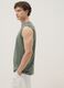Green pure cotton tank top_0