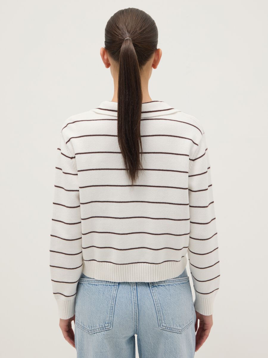 Multicolour striped pure cotton jumper regular fit_3