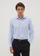 Light blue pure cotton shirt with classic collar, slim fit, non-iron_0