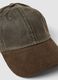 Brown cotton-blend baseball cap_1