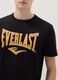 Black pure cotton regular fit T-shirt with Everlast logo_3