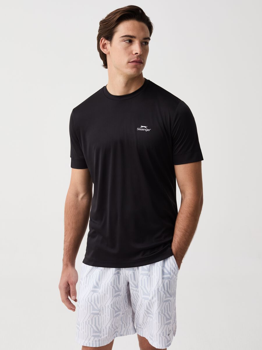 Camiseta de tenis secado rápido con estampado Slazenger_1