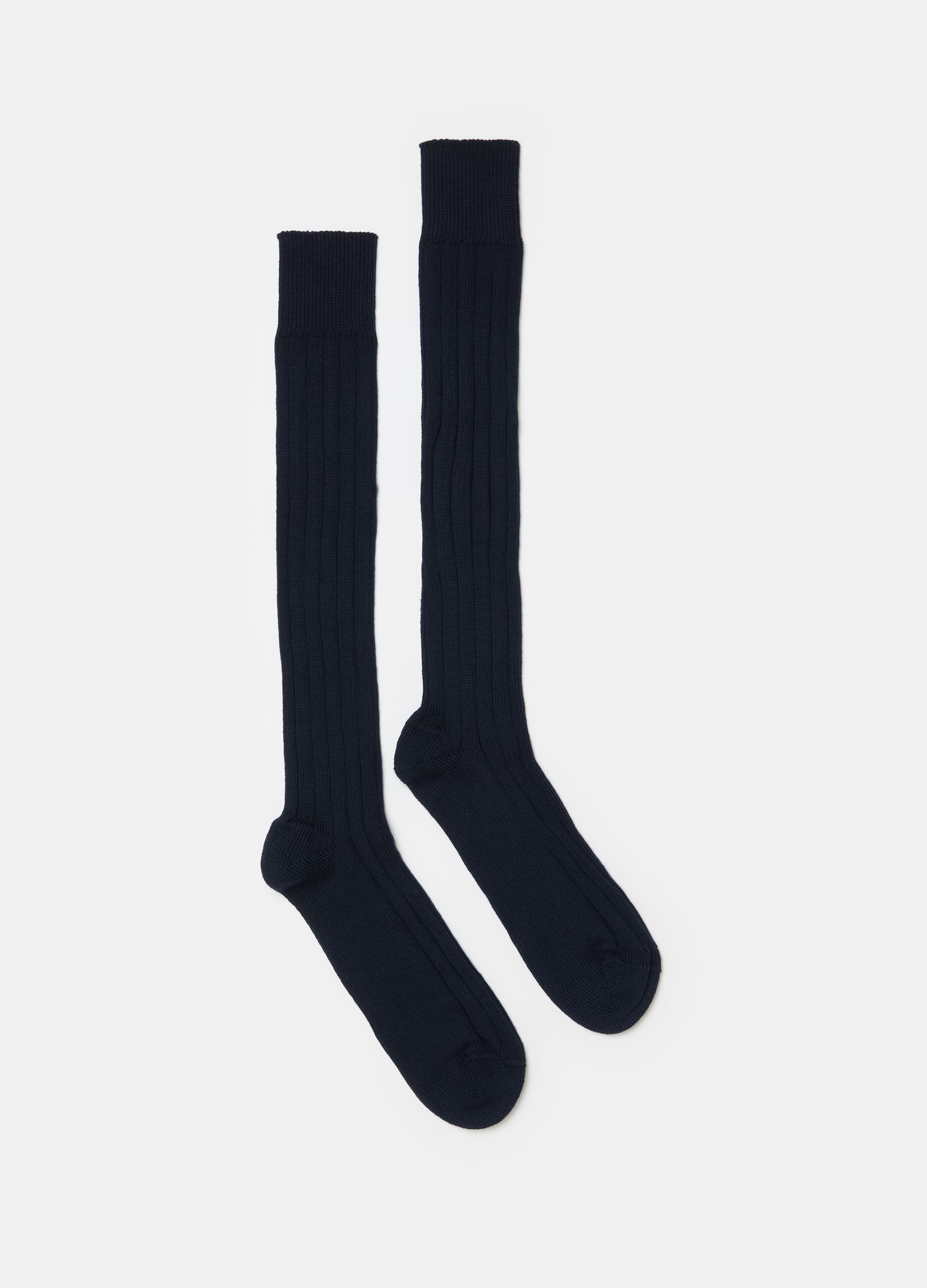 Long ribbed cotton socks