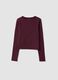 Violettes Slim-Fit-T-Shirt aus elastischem Bio-Baumwolljersey_0