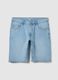 Men&rsquo;s slim-fit blue denim Bermuda shorts_4