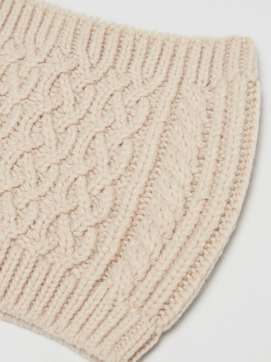 Cable knit neck warmer_1