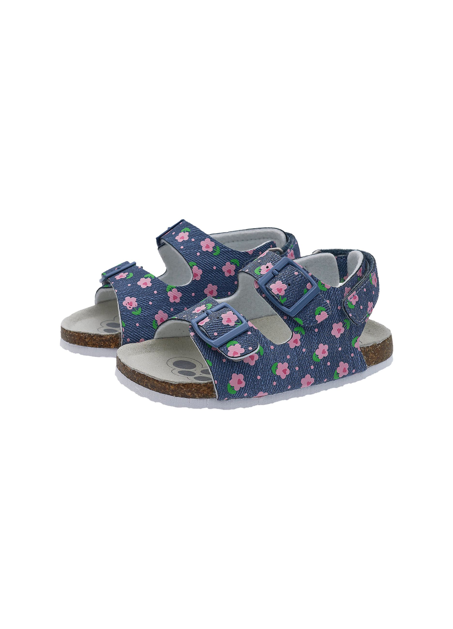 Flosty sandals with flowers print