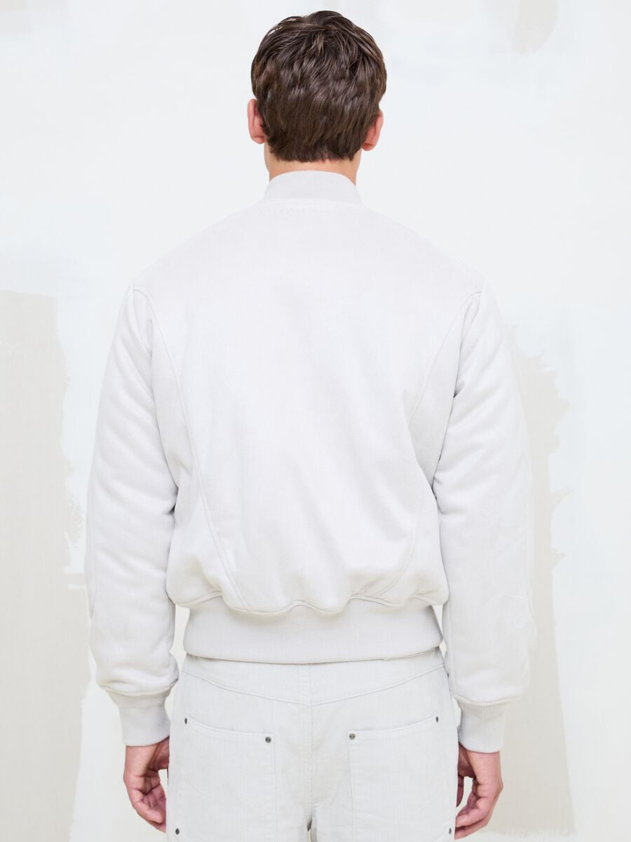 Faux Suede Bomber Jacket &ndash; Light Beige_3
