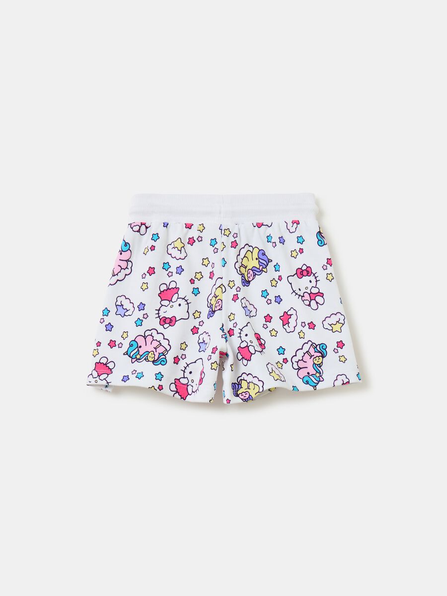 Shorts in felpa stampa Hello Kitty all-over_1