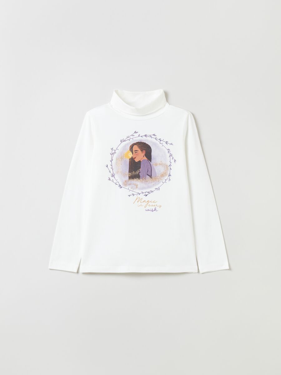 T-shirt with high neck with princess Asha print_0