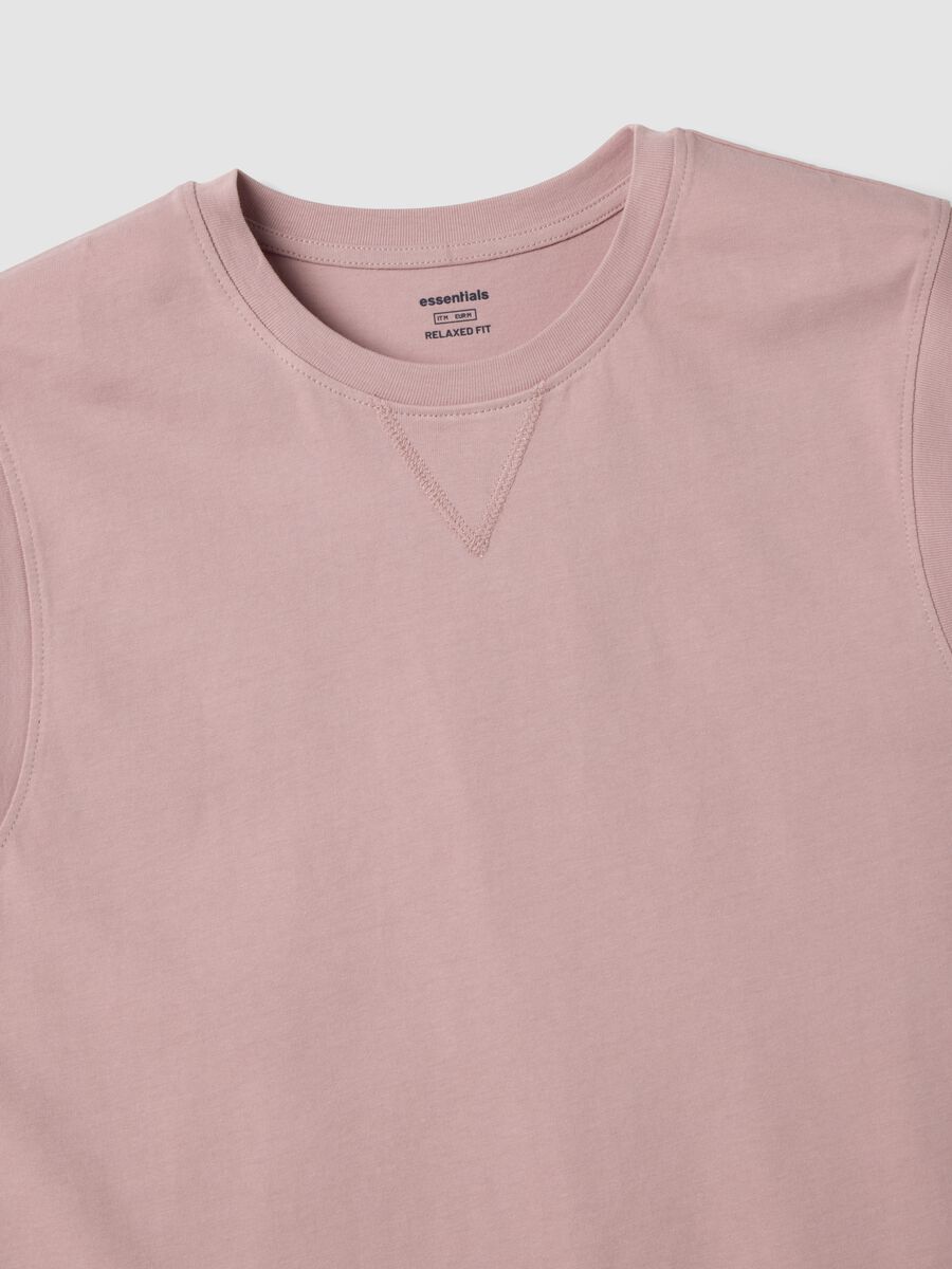 Pink pure cotton tank top_5