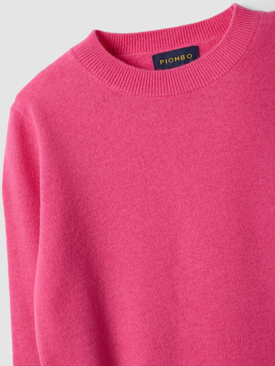 Pink pure wool long-sleeve jumper, regular fit_4