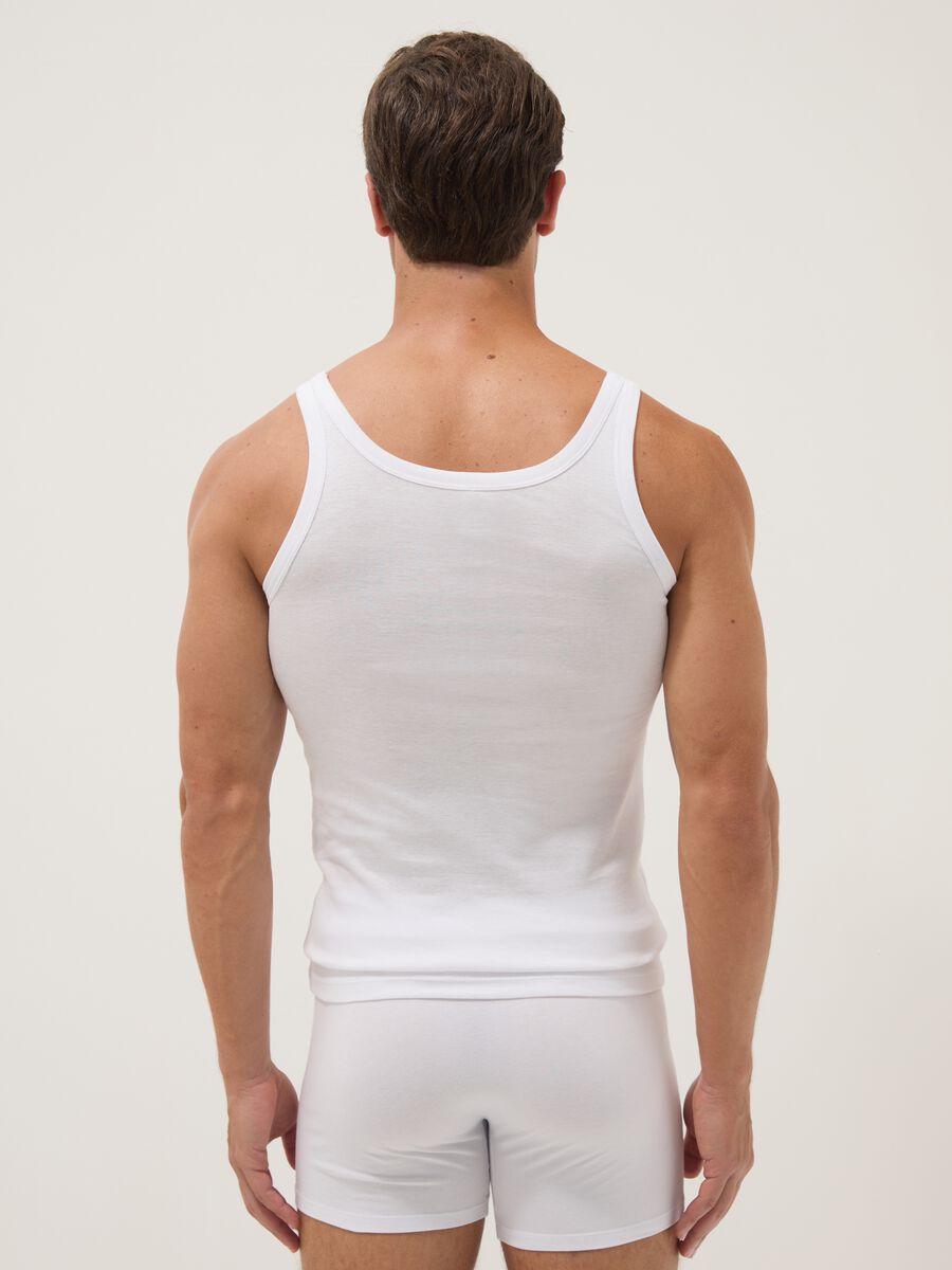 White pure cotton vest regular fit_2
