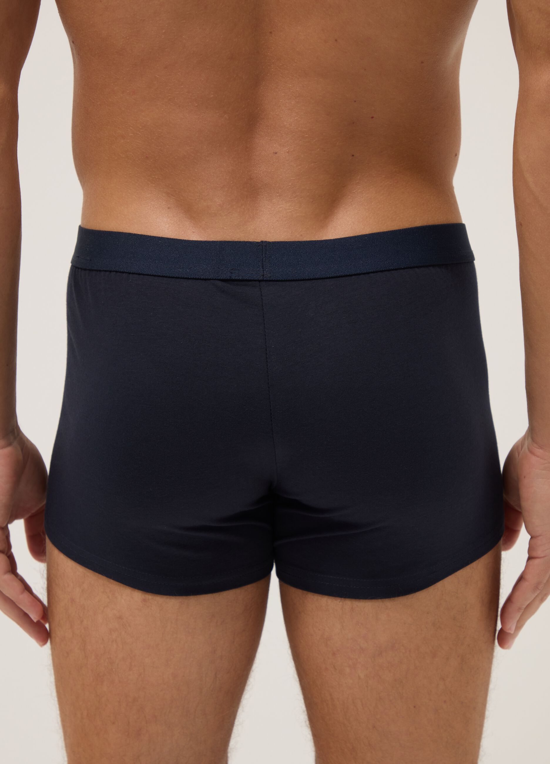 Tripack di boxer blu in cotone organico