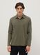 Long-sleeve green cotton polo shirt regular fit_1