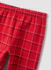 Red crew-neck Christmas pure cotton fleece pyjamas_2