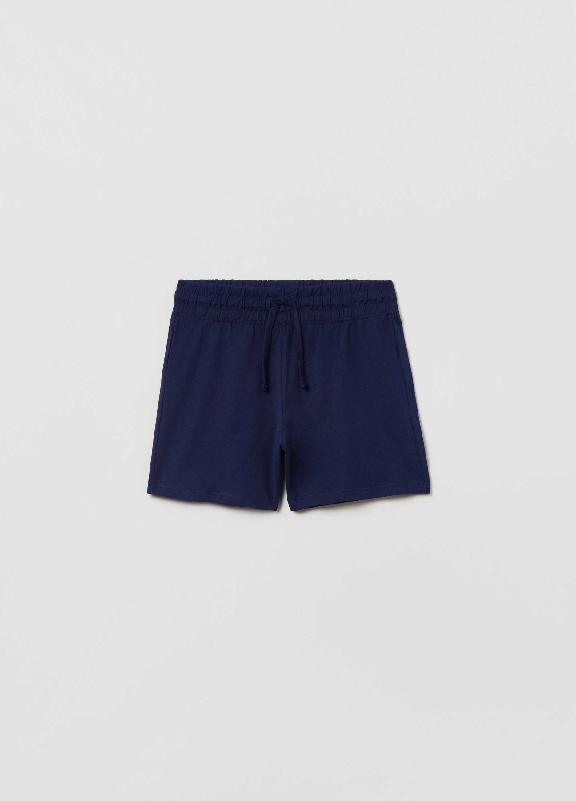 Jersey shorts with drawstring