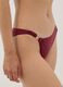 Rote Bikinihose aus Stretchmaterial mit goldfarbenem Ring_3