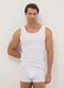 Twin pack of white crew neck vests in pure cotton regular fit_0