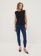 Jeans azuis skinny fit em algod&atilde;o e viscose el&aacute;sticos_0